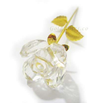 Clear Crystal Rose Front Side Right