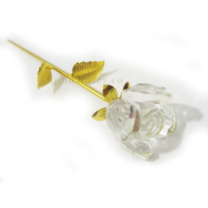 Clear Crystal Rose Side Left