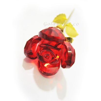 Red Crystal Rose Front